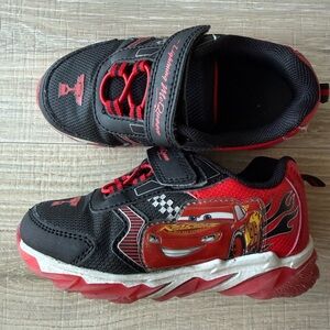 Kids Lightning McQueen Black and Red Sneakers